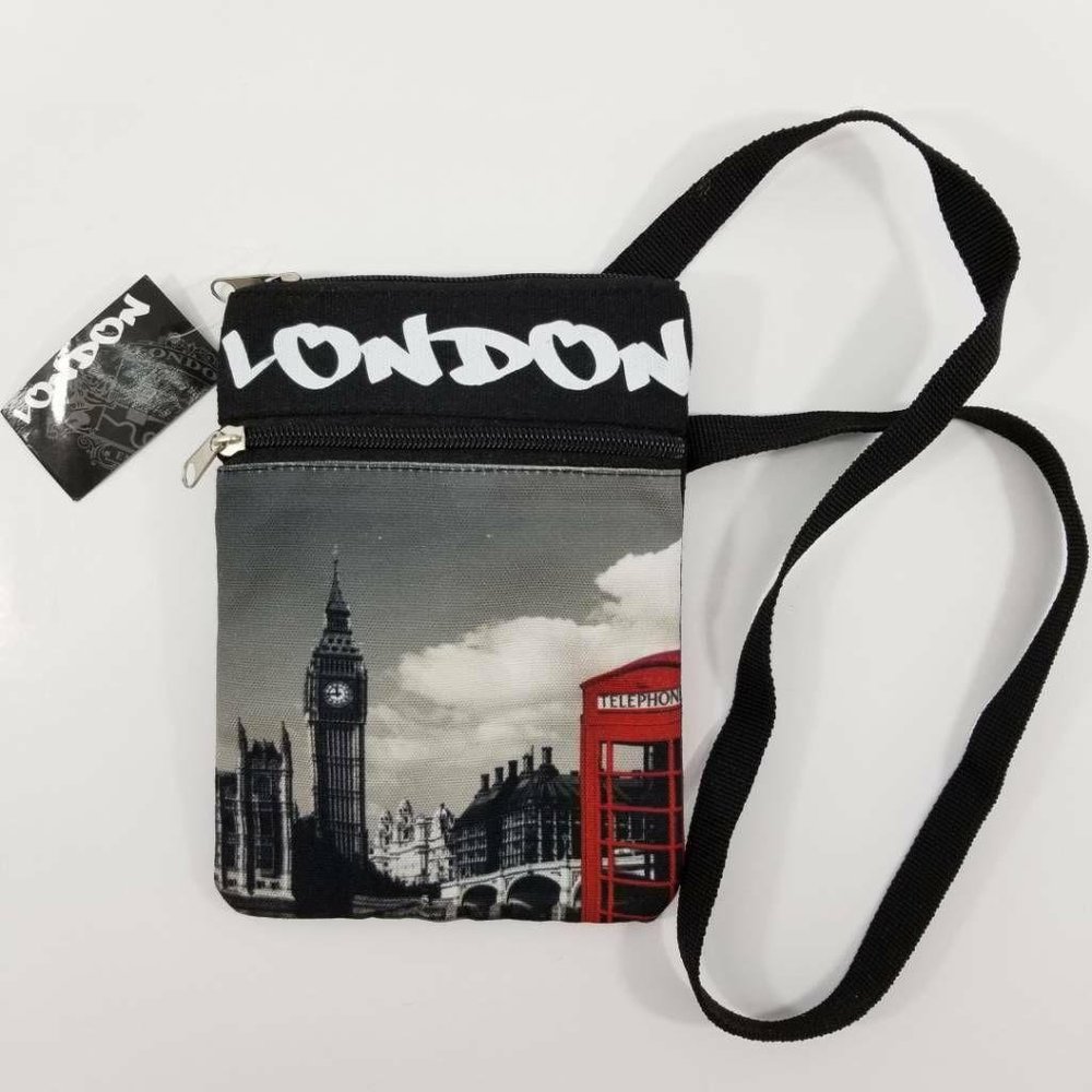 London Womens Crossbody Bag Black Clock Tower